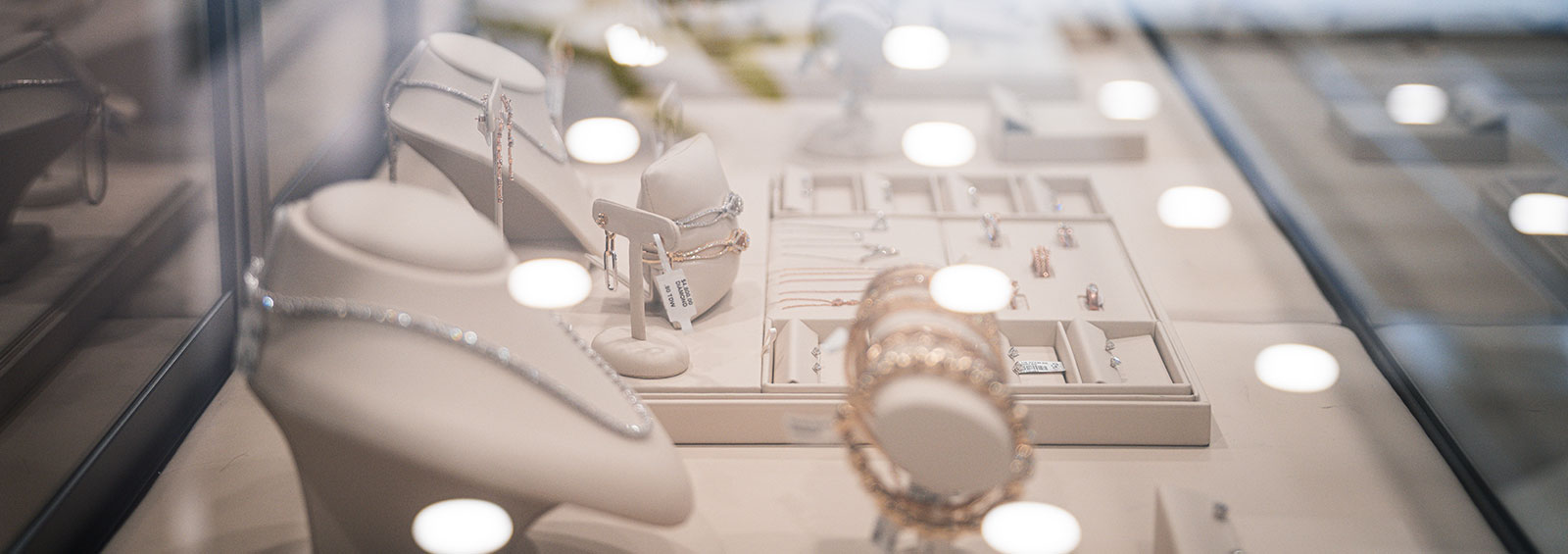 Jewelry In Display Case